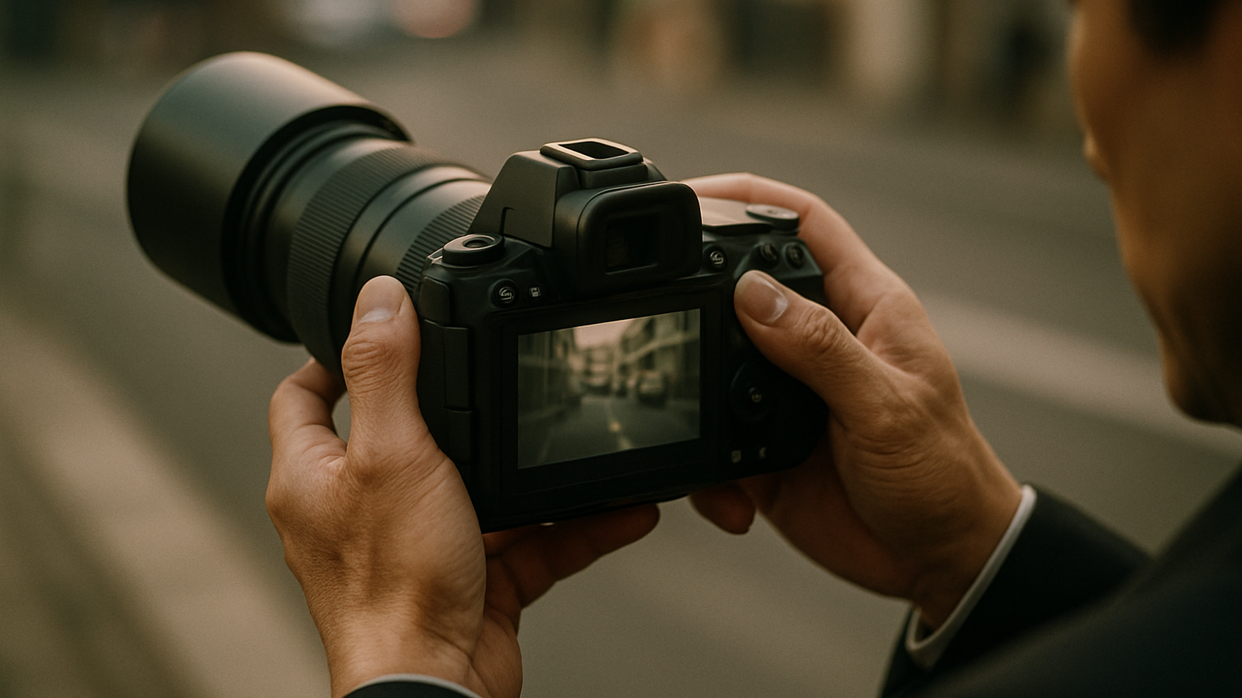 プロが撮影した証拠写真を確認するイメージ