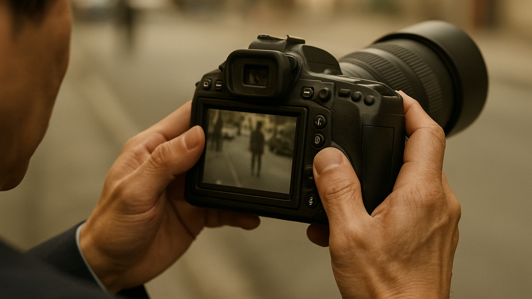 プロが撮影した証拠写真を確認するイメージ