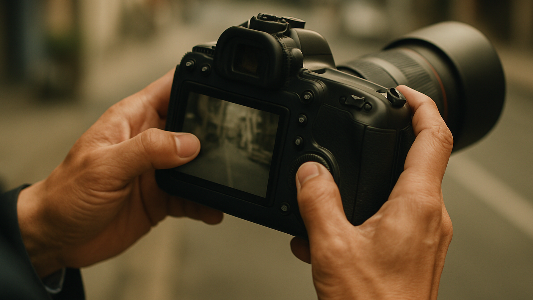 プロが撮影した証拠写真を確認するイメージ