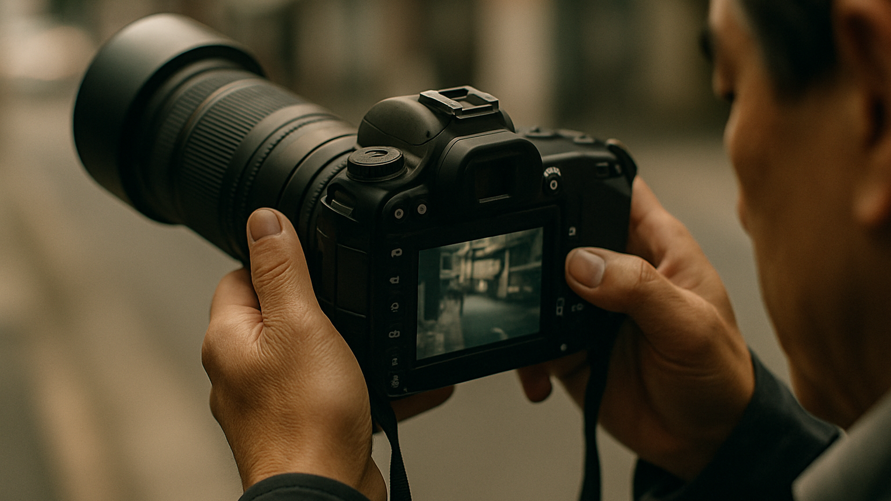 プロが撮影した証拠写真を確認するイメージ