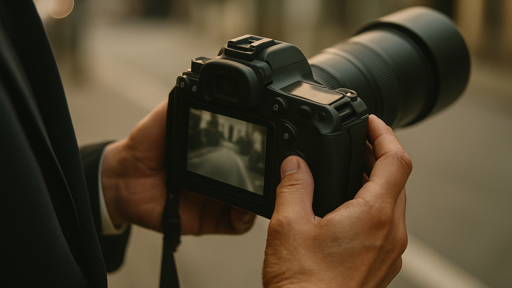 プロが撮影した証拠写真を確認するイメージ