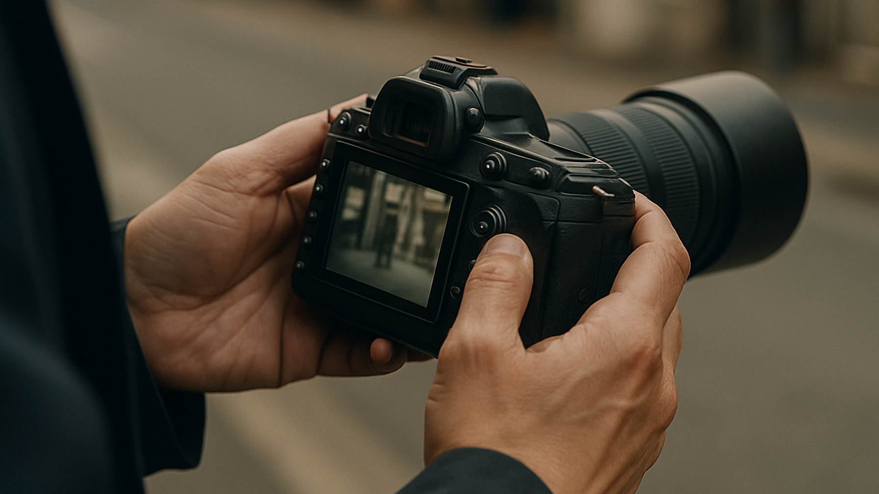 プロが撮影した証拠写真を確認するイメージ