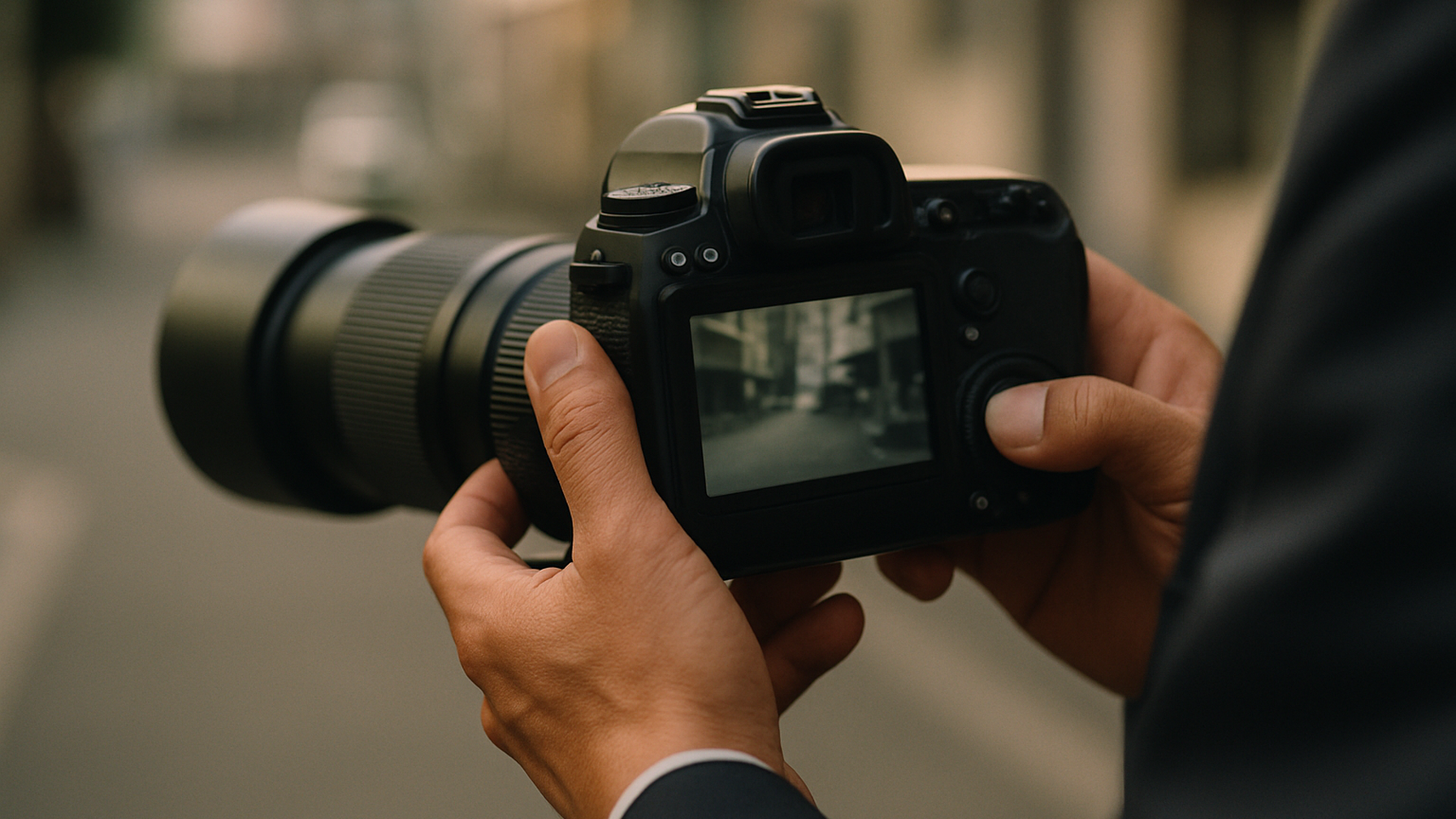 プロが撮影した証拠写真を確認するイメージ