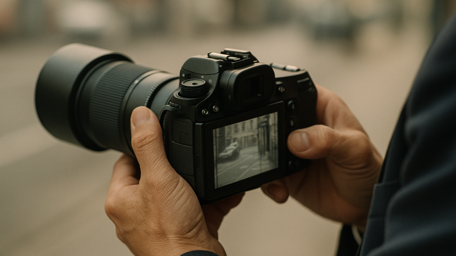プロが撮影した証拠写真を確認するイメージ