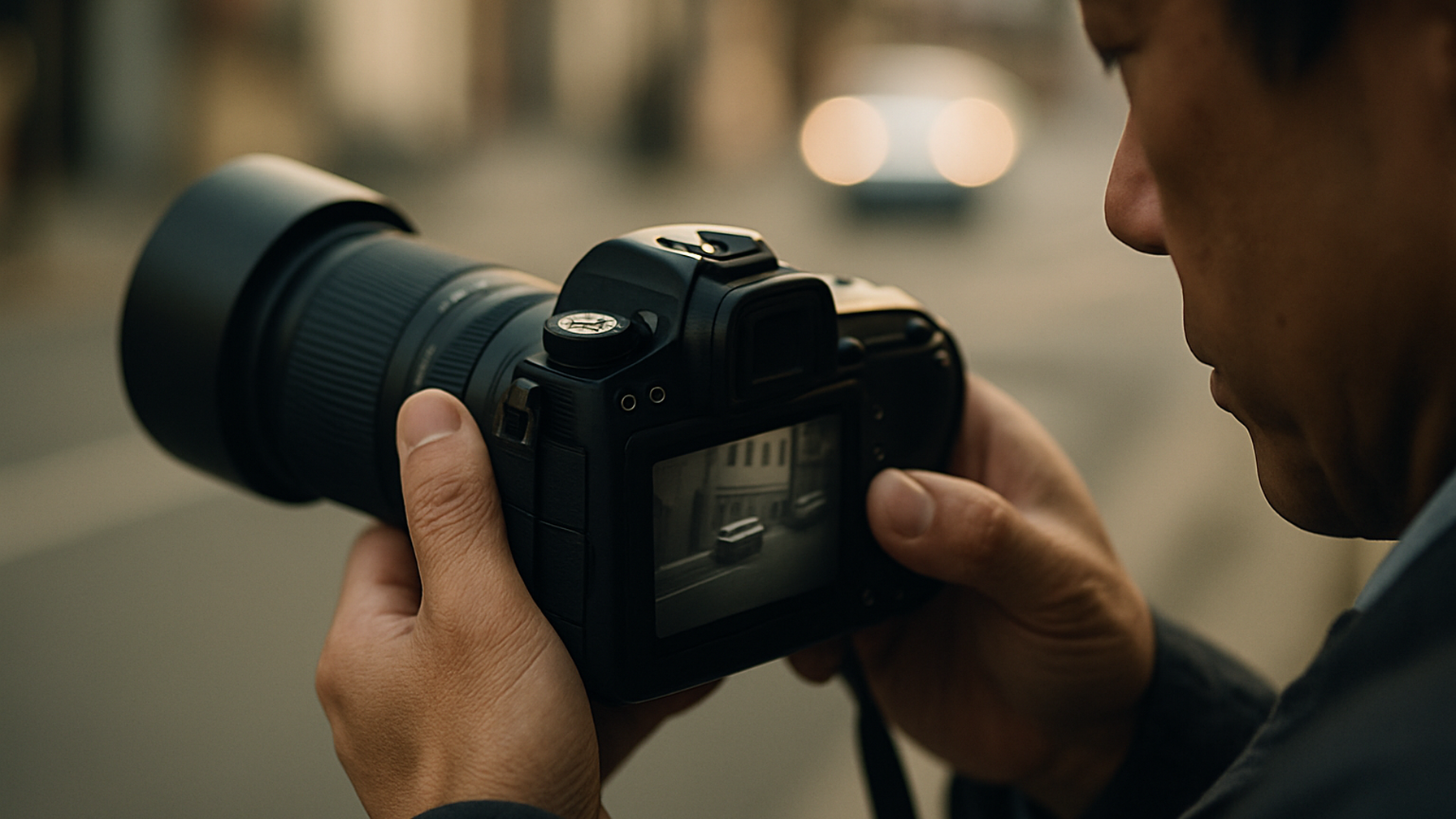 プロが撮影した証拠写真を確認するイメージ