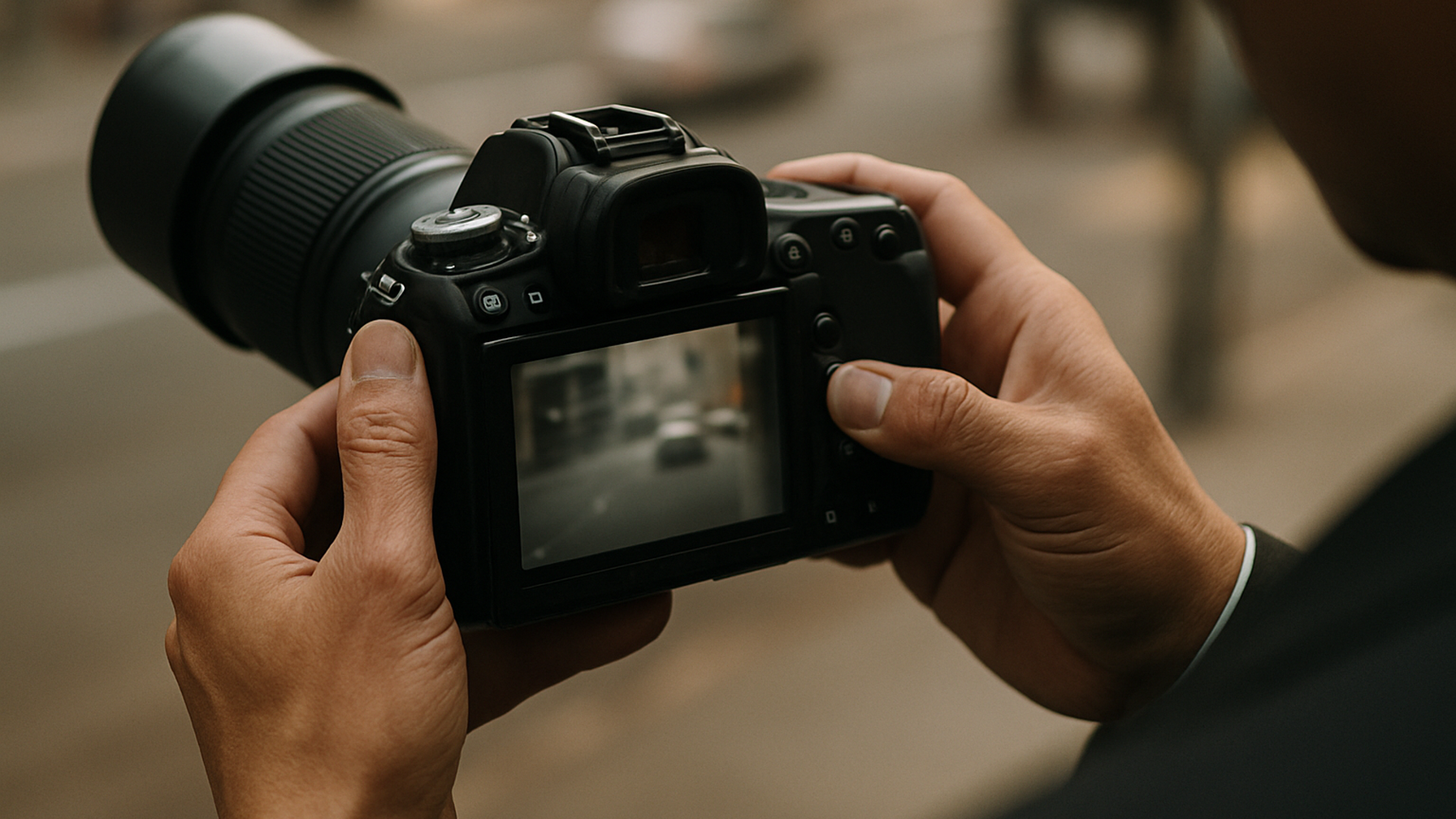 プロが撮影した証拠写真を確認するイメージ