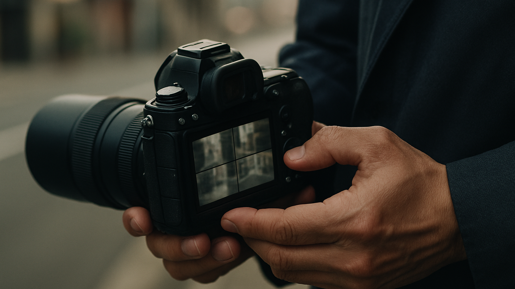 プロが撮影した証拠写真を確認するイメージ