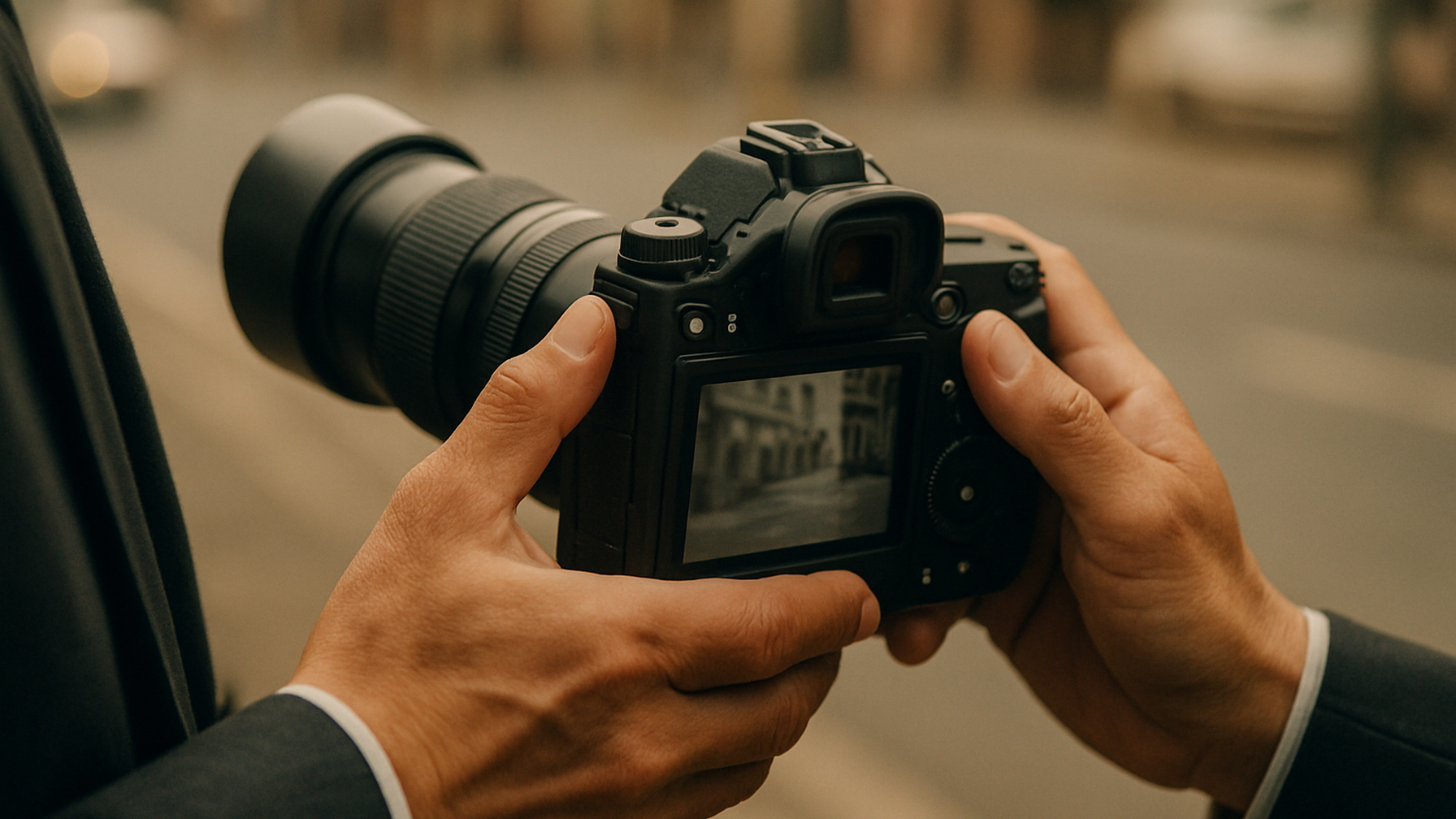 プロが撮影した証拠写真を確認するイメージ