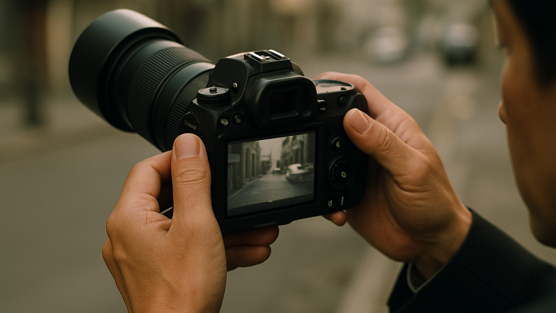 プロが撮影した証拠写真を確認するイメージ