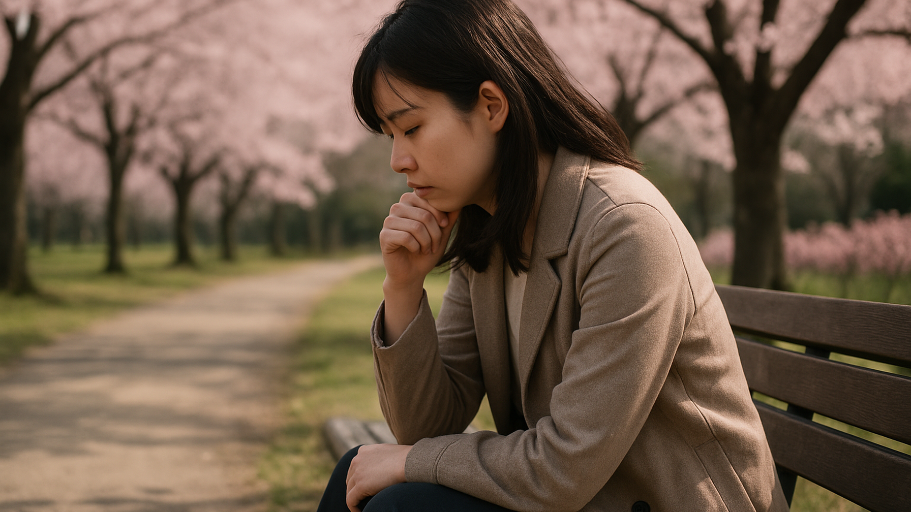 千葉県の浮気調査に関する考えをする女性